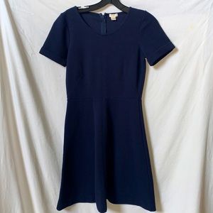 J CREW navy fit and flare dress